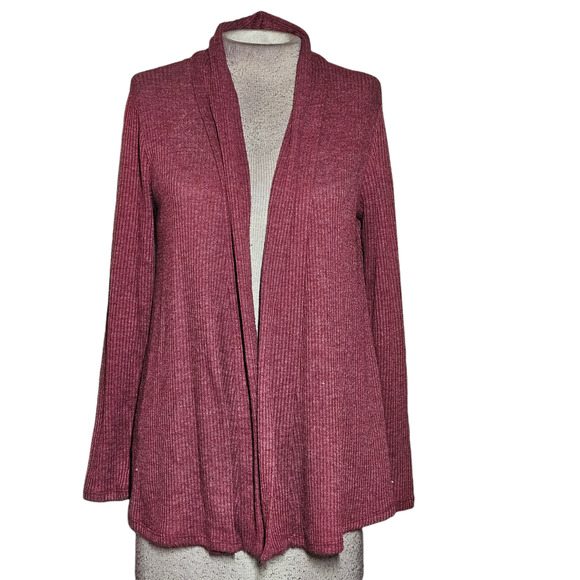 Open Front Ribbed Sweater Size Medium - Picture 1 of 4